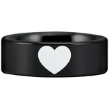 Tungsten I Heart Ring