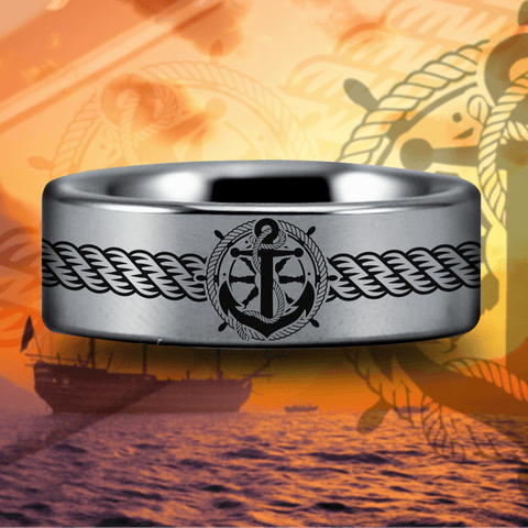 Tungsten Sailor Ring