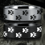 Tungsten Wolf Print Ring