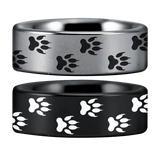 Tungsten Wolf Print Ring