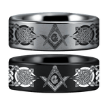 Tungsten Masonic Ring