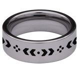 Tungsten Wolf Eyes Ring