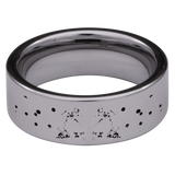 Tungsten Wolf Fangs Ring