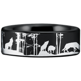 Tungsten Wolf Pack Ring