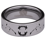 Tungsten Wolf Fangs Ring