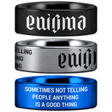 Tungsten Enigma Ring