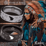 Tungsten Raven Ring