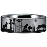 Tungsten Wolf Pack Ring