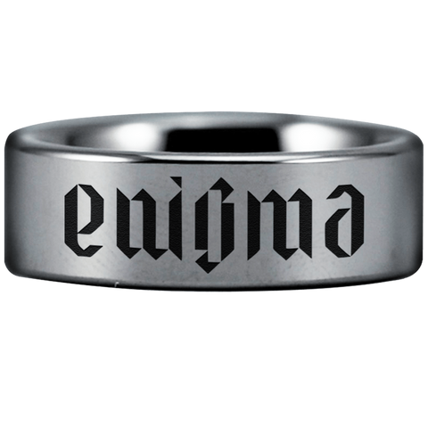 Tungsten Enigma Ring
