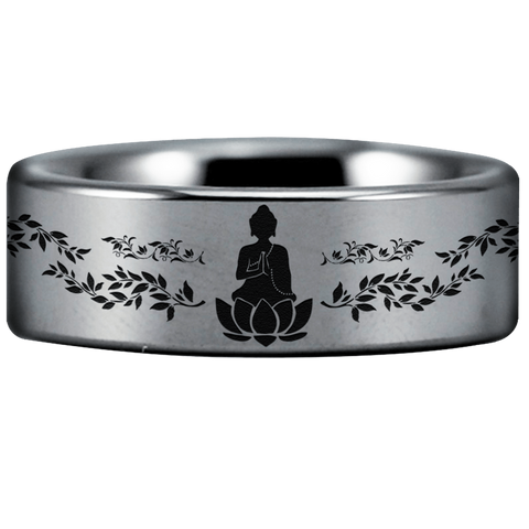 Tungsten Buddhism Ring