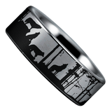 Tungsten Wolf Pack Ring