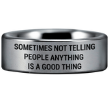 Tungsten Enigma Ring