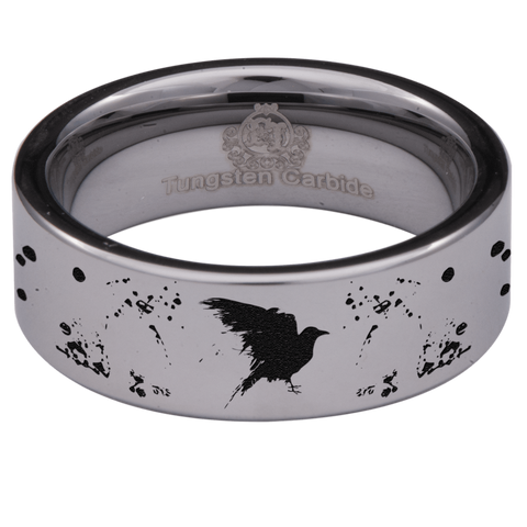 Tungsten Raven Ring