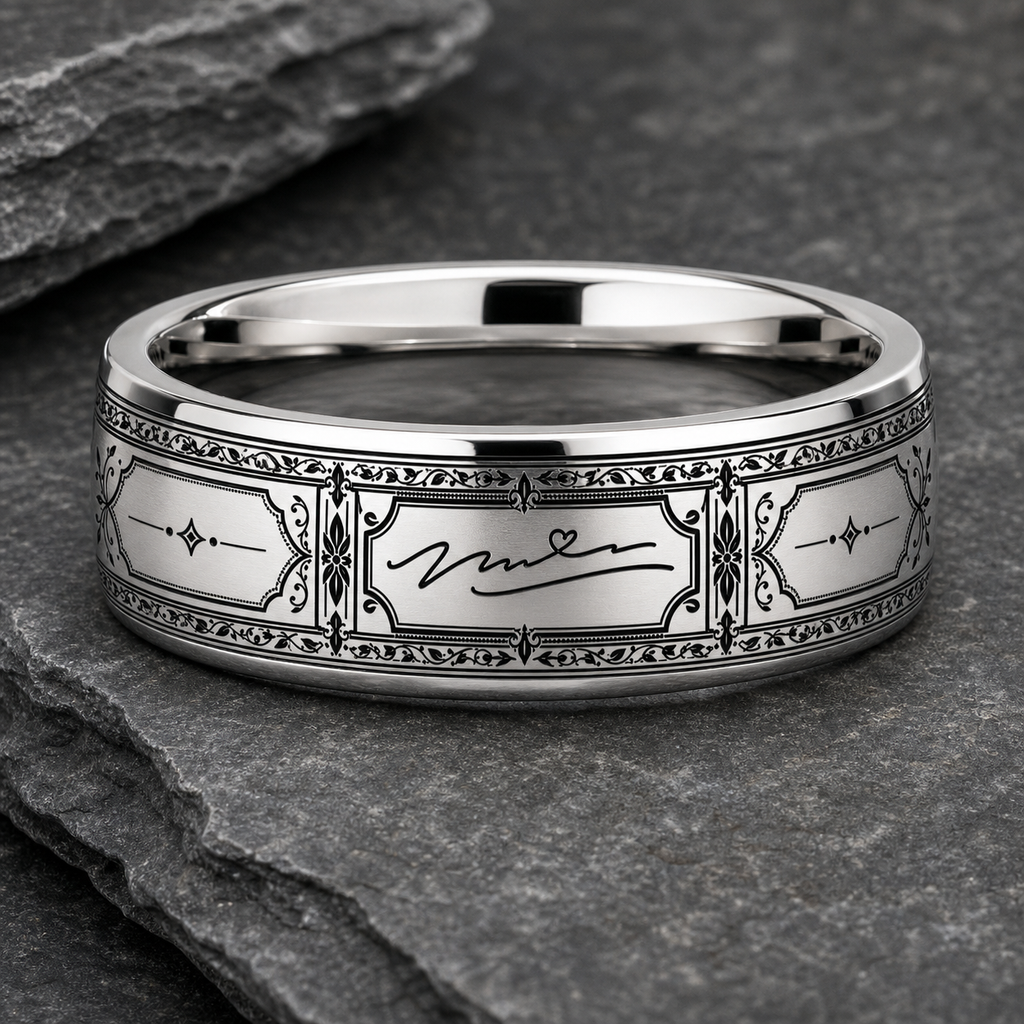 The Seed Keyword Ring Story: Actual Handwriting Heritage Ring