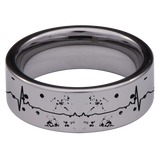 Howling Wolf Lifeline Tungsten Carbide Ring