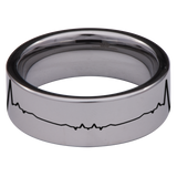 Running Wolf Lifeline Tungsten Carbide Ring