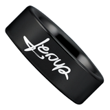 Jesus Christ Ambigram Tungsten Carbide Ring