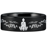 Buddhism Tungsten Carbide Ring