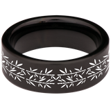Fleur de lis Tungsten Carbide Ring