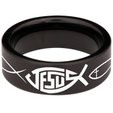Ichthys Tungsten Carbide Ring