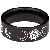 Triple Moon Tungsten Carbide Ring