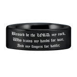 Psalm 144:1 Tungsten Carbide Ring