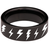 Lightning Bolt Tungsten Carbide Ring
