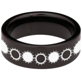 Sunburst Tungsten Carbide Ring