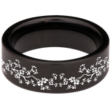 Cherry Blossom Tungsten Carbide Ring
