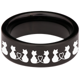 Cat Lovers Tungsten Carbide Ring
