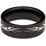 Flaming Skull Tungsten Carbide Ring