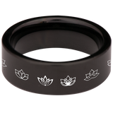 Elemental Yin Yang Tungsten Carbide Ring