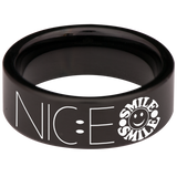 Smile and Be Nice Tungsten Carbide Ring