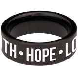 Faith Hope Love Tungsten Carbide Ring