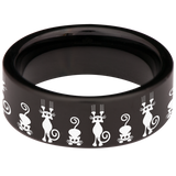 Falling Cat Tungsten Carbide Ring