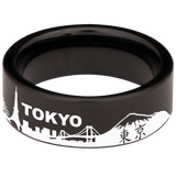 Tokyo Skyline Tungsten Carbide Ring