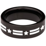 Don't Tread on Me American Flag Tungsten Carbide Ring