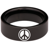 Peace Tungsten Carbide Ring