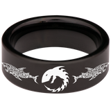 Tribal Shark Tungsten Carbide Ring