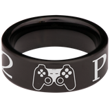 Player 2 Gamer Couple Tungsten Carbide Ring