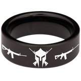 Molon Labe Rifle Tungsten Carbide Ring
