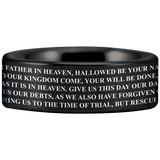The Lord's Prayer Matthew 69:13 Tungsten Carbide Ring