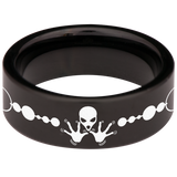 Grey Alien Tungsten Carbide Ring
