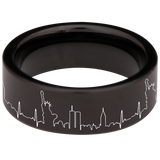 New York Heartbeat Tungsten Carbide Ring
