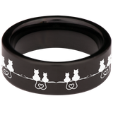 Kitty Lovers Tungsten Carbide Ring