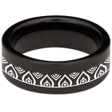 Mandala Tungsten Carbide Ring