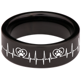 Dog Paw with Lifeline Tungsten Carbide Ring