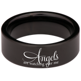 Angels Are Watching Over Me Tungsten Carbide Ring