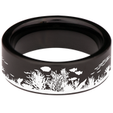Sea Coral Tungsten Carbide Ring