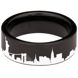 New York Skyline Tungsten Carbide Ring
